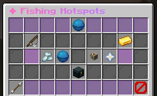 The Fishing Hotspots submenu